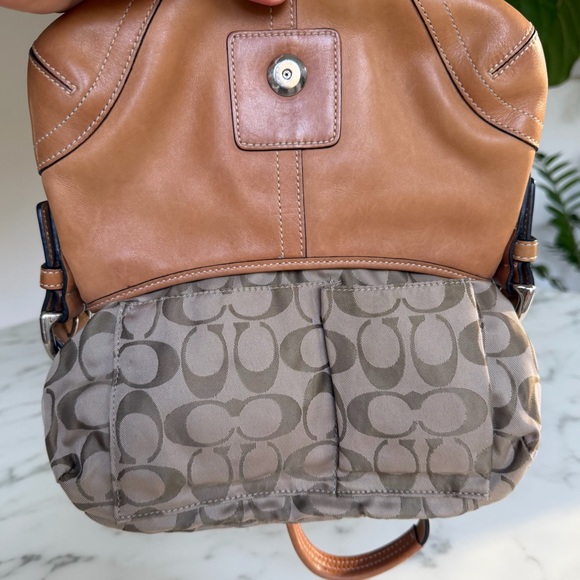 COACH Y2K Vintage Soho Small Buckle Flap Leather Shoulder Bag British Tan 9247 - Picture 14 of 16